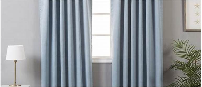 Room darkening linen curtains